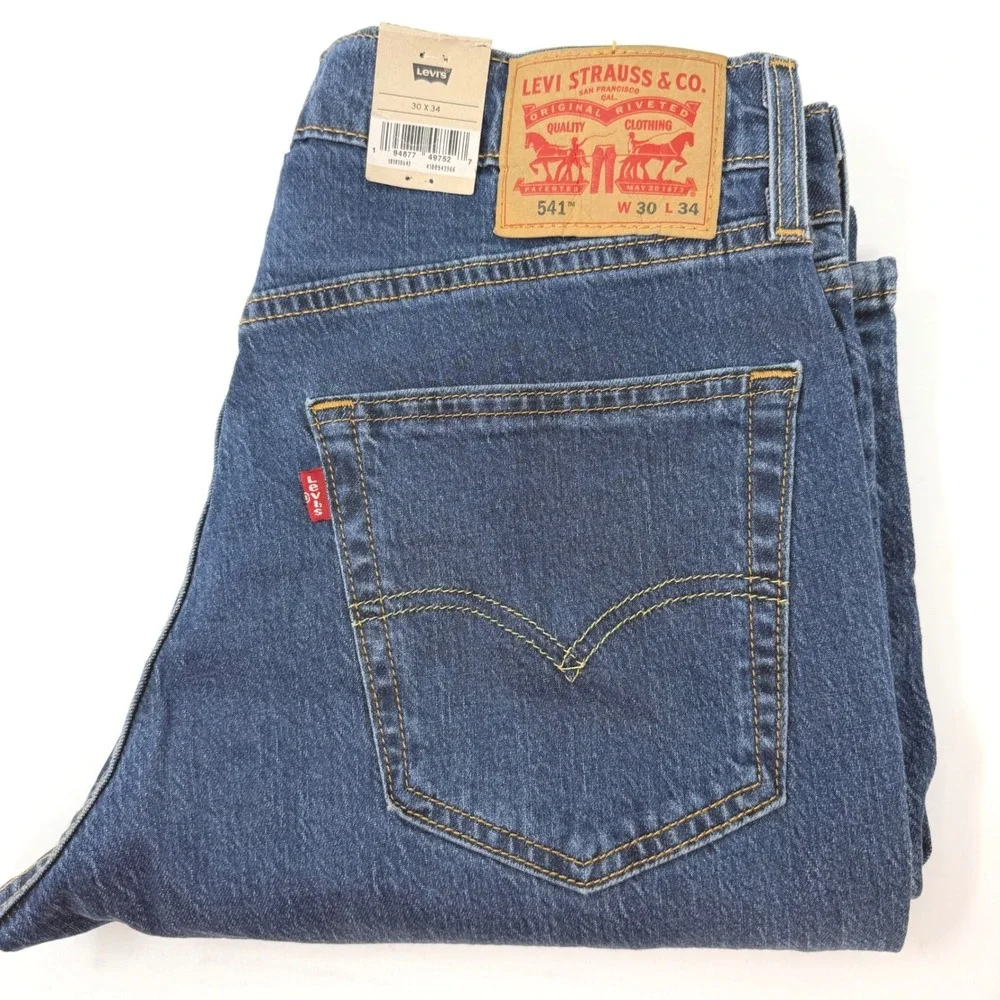 Levis 541 Athletic Taper Jeans Mens 30x34 Dark Wash Stretch Denim 18181-0642 NEW